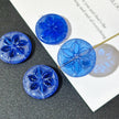 18mm Vintage Czech Glass Cherry Blossom Coin Beads