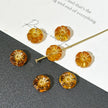 Miulti Czech Glass Hibiscus Flower Beads Assortment - Assorted Sizes & Floral Motifs Loose Beads for DIY Jewelry