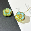 17mm Faceted Czech Glass Flower Beads - Chunky Dimensional Floral Loose Beads for DIY Jewelry