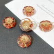 14mm Cutting Faceted Czech Glass Hawaiian Flower Beads - Carved Hibiscus Loose Beads for DIY Jewelry