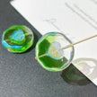 21mm Faceted Czech Glass Heart Coin Beads - Silk Ombre Loose Beads for DIY Jewelry Making
