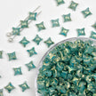(P10) Picasso Style 2-Hole Four-Pointed Star Glass Beads - Custom Colorway