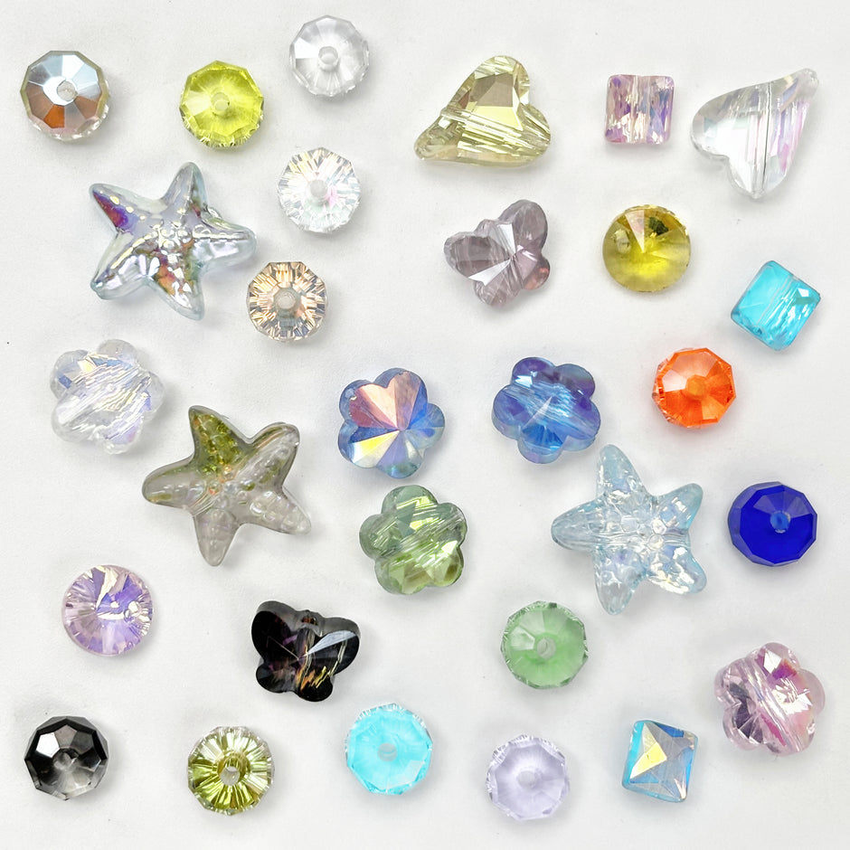 (T9) Promotion K9 Crystal Mixed Color & Style Loose Beads, DIY Jewelry Supplies
