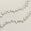 (T6) Metallic Single Hole 10mm Four-Point Star Beads, DIY Jewelry Loose Beads