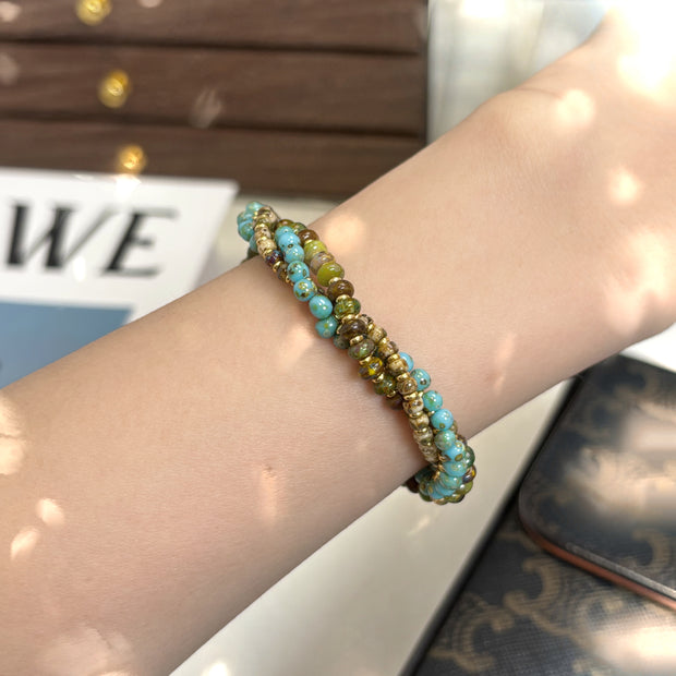 (K8) Turquoise Picasso DIY Kit – Make Your Own Twisted Bead Bracelet
