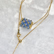 (N8) Azure Crystal | TOHO Seed Bead & K9 Crystal Cluster Pendant Necklace