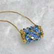(N8) Azure Crystal | TOHO Seed Bead & K9 Crystal Cluster Pendant Necklace