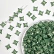 (P10) Picasso Style 2-Hole Four-Pointed Star Glass Beads - Custom Colorway
