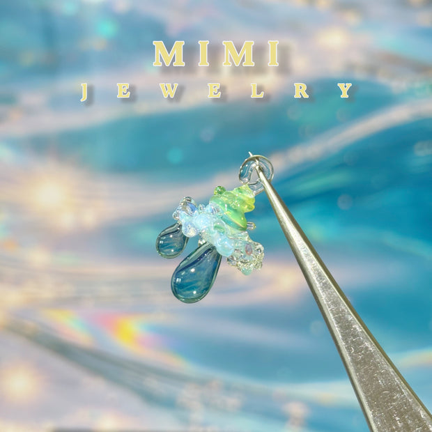 Teal Mushroom Drop