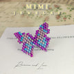 (K22) Delica Beaded Butterfly Ring