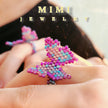 (K22) Delica Beaded Butterfly Ring