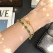 (K9) Emerald Bloom DIY Bracelet Kit – Make Your Own Green Zircon Double Chain Bracelet