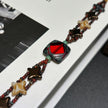 Vintage Picasso Czech Glass Bracelet - Square Centerpiece, Four-Pointed Star & Artisan Seed Bead Weave
