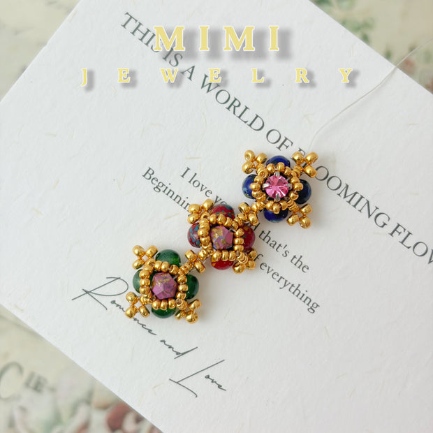 (K15) Royal Star Petal Bicone Designed Pattern