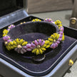 Bicolor Sunflower Bloom | Czech Super Duo, SW Pearl & Miyuki Bronze Seed Bead Bracelet