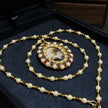 (N6) Cameo Goddess | Black Mother-of-Pearl Pendant Necklace with Swarovski Pearls & TOHO Seed Beads