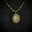 (N6) Cameo Goddess | Black Mother-of-Pearl Pendant Necklace with Swarovski Pearls & TOHO Seed Beads