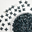 (P10) Picasso Style 2-Hole Four-Pointed Star Glass Beads - Custom Colorway