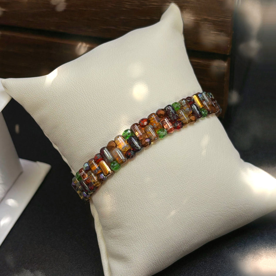 (K7) Rulla Mosaic DIY Bracelet Kit – Czech Glass Rulla & Fire-Polished Bead Making Set