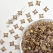 (P10) Picasso Style 2-Hole Four-Pointed Star Glass Beads - Custom Colorway