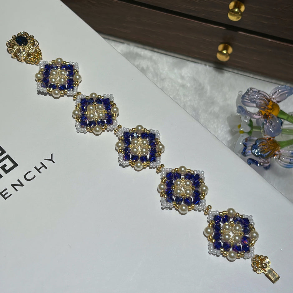Sapphire Crown Crystal Bracelet