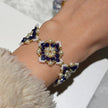 Sapphire Crown Crystal Bracelet
