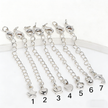 (JF4) 18K Real Gold Plated Lobster Clasp with Extension Chain Set - Adjustable Jewelry Connector