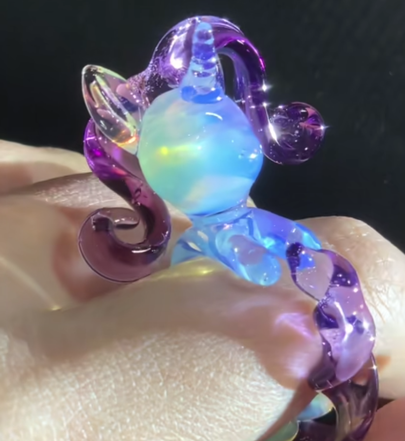 MLP Series Rarity Lampwork Ring (Leave Message of Ring Size When Checking out)