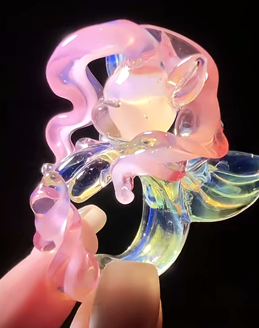 MLP Series Fluttershy Lampwork Ring (Leave Message of Ring Size When Checking out)