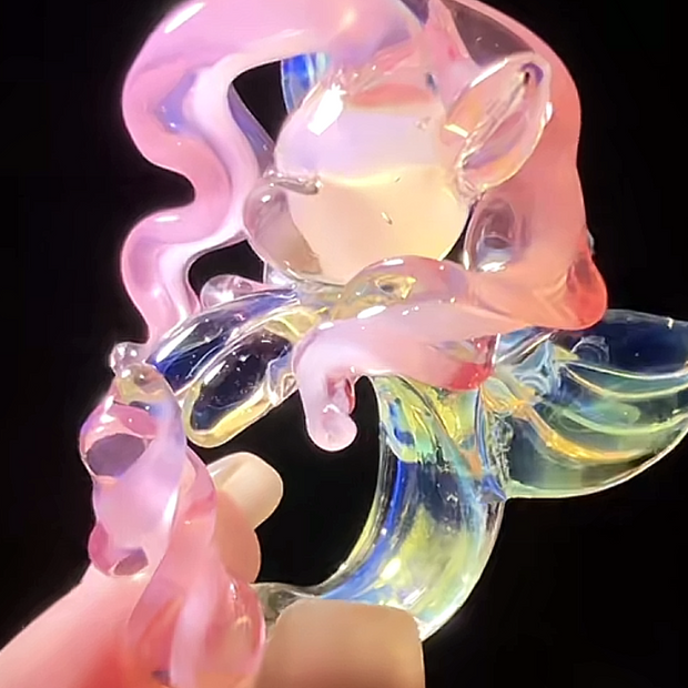 MLP Series Fluttershy Lampwork Ring (Leave Message of Ring Size When Checking out)