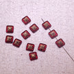 10mm Czech Glass Starburst Beads - Celestial Carved Loose Focal Beads for DIY Jewelry Making