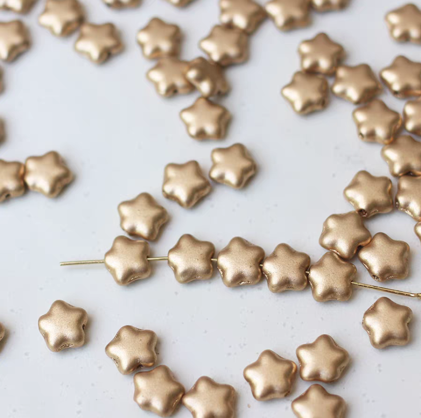 Czech Glass Star Beads