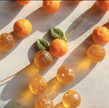 10mm Czech Glass Tangerine Beads - Translucent Orange Yellow (Top-Drilled)