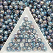 (P16) Picasso 6mm Glass  Round beads-Vintage Style Pearly Beads For DIY Jewelry Making
