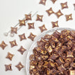 (P10) Picasso Style 2-Hole Four-Pointed Star Glass Beads - Custom Colorway