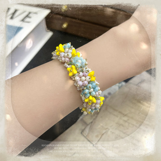 (N6）Summer Olive Flower Handmade Bracelet