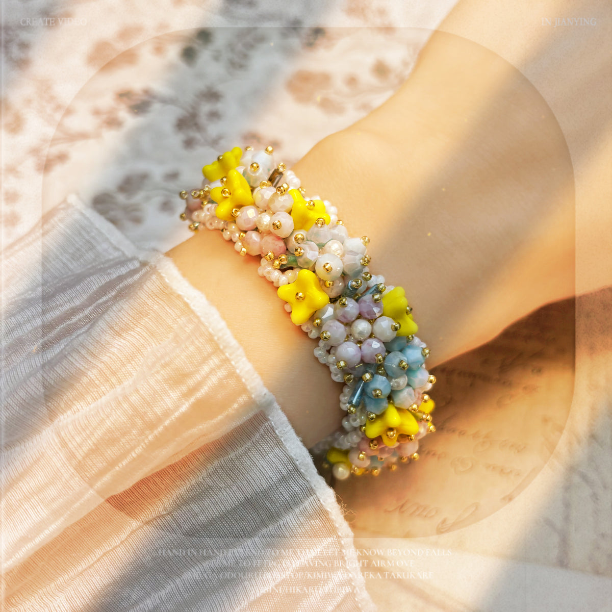 (N6）Summer Olive Flower Handmade Bracelet