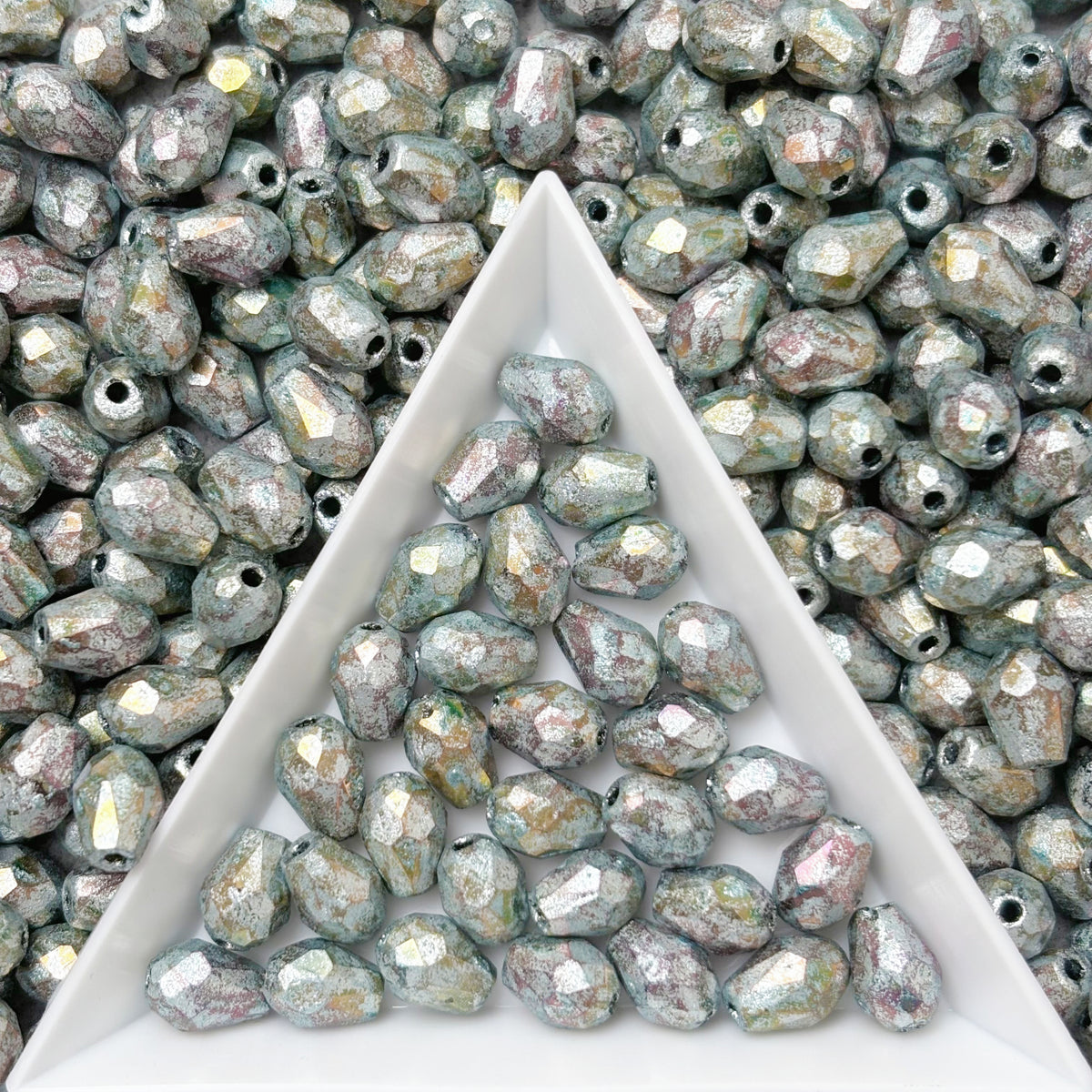 (P17) Picasso Waterdrop Beads 6×9mm Customized Glass Beads DIY Jewelry Making Supplies for Necklace Bracelet Earring Crafts