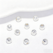 (JF15) 18K Real Gold Plated Faceted Cat-Eye Beads - Textured Round Spacer Beads for Jewelry Making