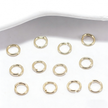 (JF12)18K Gold Smooth Jump Rings - Durable Split Rings for Bracelet & Necklace Making