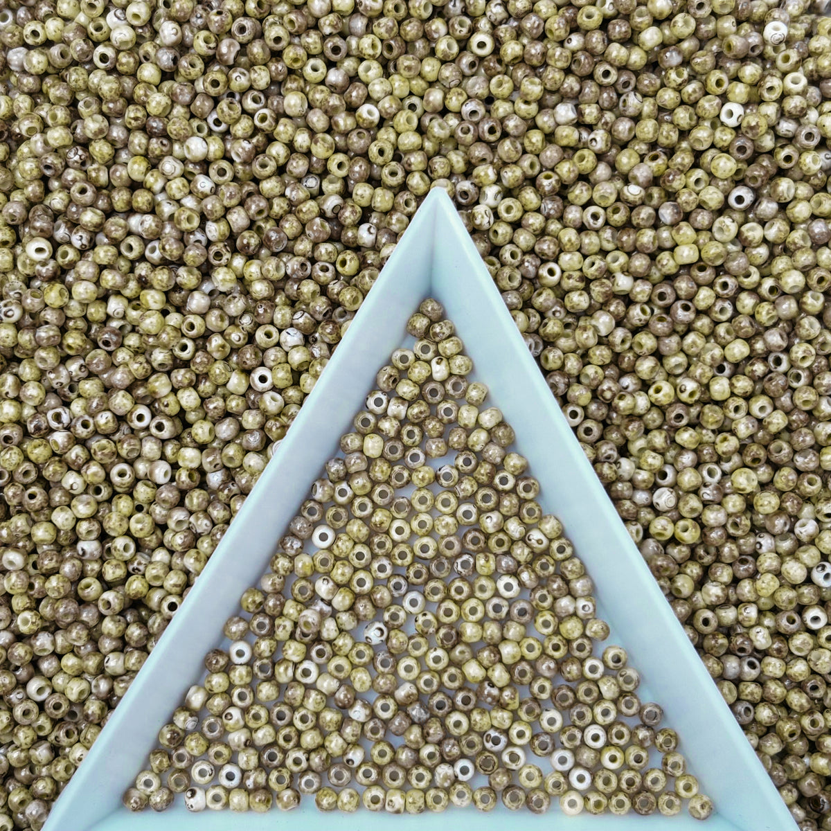 (P6) 2mm Picasso Seed Beads - Czech Glass Iridescent Beads for DIY Bracelets Necklaces