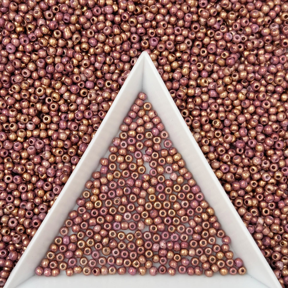(P6) 2mm Picasso Seed Beads - Czech Glass Iridescent Beads for DIY Bracelets Necklaces