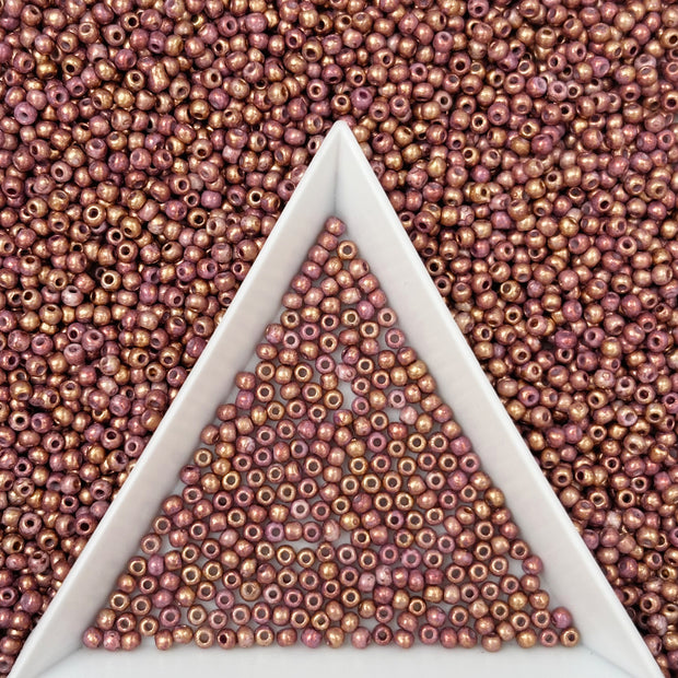 (P6) 2mm Picasso Seed Beads - Czech Glass Iridescent Beads for DIY Bracelets Necklaces