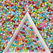 (T11) Promotion Rainbow Mixed Color 2*4mm Triangular Prism Loose Beads For Jewelry Making