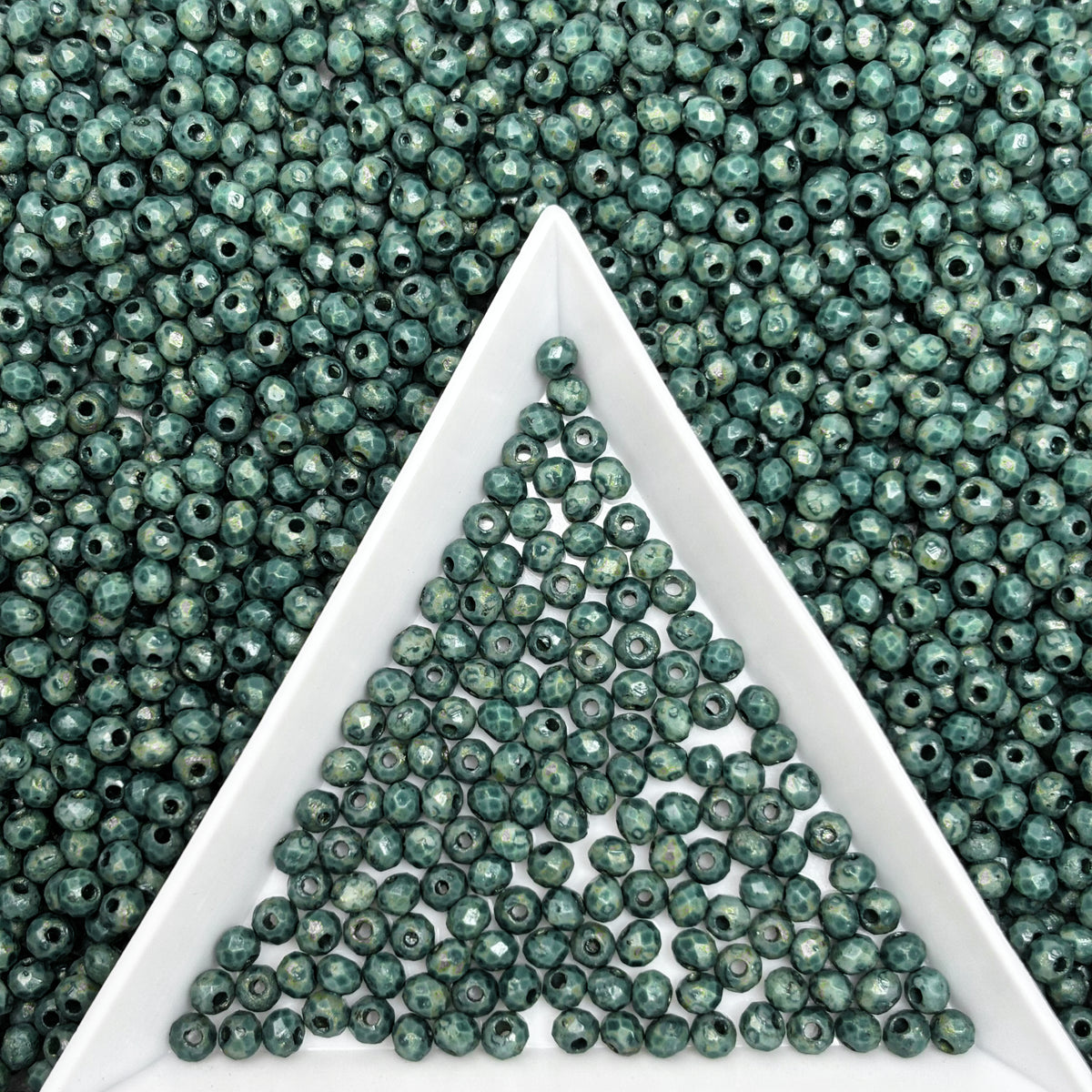 (P2) 2mm Picasso Faceted  Round Beads, Crystal Glass Beads For DIY Jewelry
