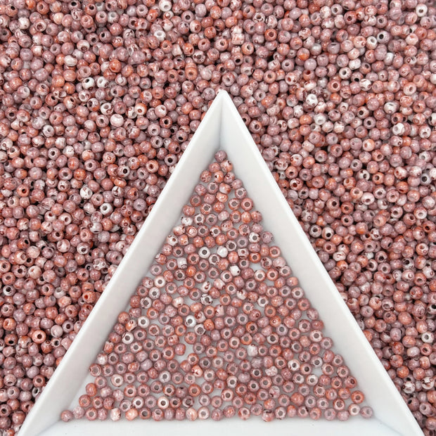 (P6) 2mm Picasso Seed Beads - Czech Glass Iridescent Beads for DIY Bracelets Necklaces