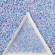 (P6) 2mm Picasso Seed Beads - Czech Glass Iridescent Beads for DIY Bracelets Necklaces