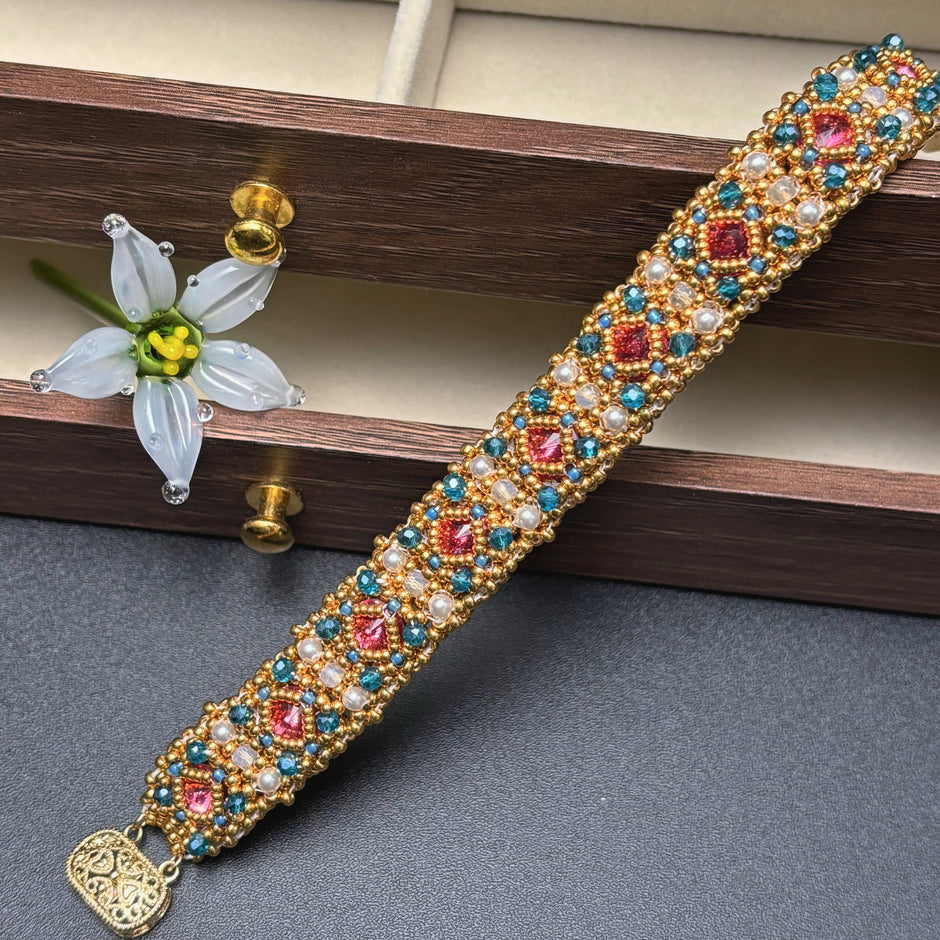 Artisan Ofira Gemstone-Inspired Bracelet | 18K Gold Plated Luxury Cuff