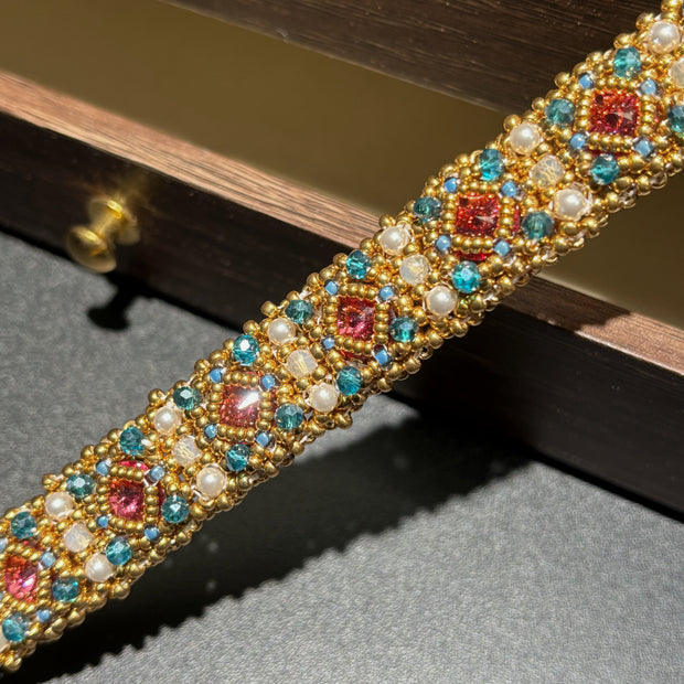 Artisan Ofira Gemstone-Inspired Bracelet | 18K Gold Plated Luxury Cuff