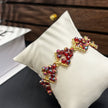 (N9）Minimalist Red Gold Czech Glass Bracelet